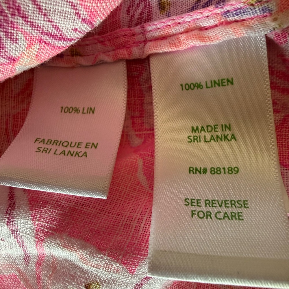 Lilly Pulitzer Sea View Linen Button Down Top Shirt Pink
Isle Best Of Friends XL - Picture 7 of 13